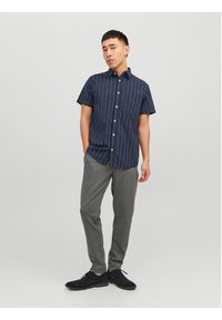 Jack & Jones - Jack&Jones Chinosy Marco 12173623 Szary Slim Fit. Kolor: szary. Materiał: syntetyk