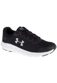 Buty do biegania męskie Under Armour Surge 2. Zapięcie: sznurówki. Kolor: czarny. Materiał: materiał, syntetyk, tkanina. Szerokość cholewki: normalna