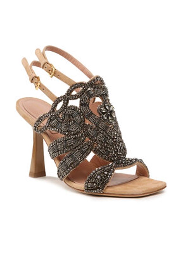 Alberta Ferretti Sandały 23151A6311 8021 Szary. Kolor: szary. Materiał: syntetyk