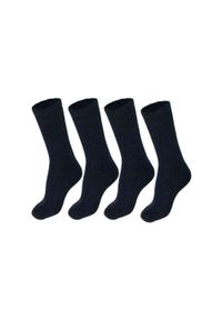 HEAT KEEPER - Damskie Skarpety Termiczne - 4 Pary - Granatowe. Kolor: niebieski. Materiał: akryl, elastan, nylon. Sport: narciarstwo #1