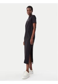 Calvin Klein Jeans Sukienka codzienna Monologo J20J225543 Czarny Regular Fit. Okazja: na co dzień. Kolor: czarny. Materiał: bawełna. Typ sukienki: proste. Styl: casual