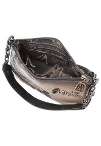 Brązowa Designerska Damska Torebka Anekke. Kolor: brązowy. Wzór: nadruk. Styl: elegancki, casual