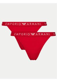 Emporio Armani Underwear Komplet 2 par stringów 164522 4F227 10374 Czerwony. Kolor: czerwony. Materiał: bawełna