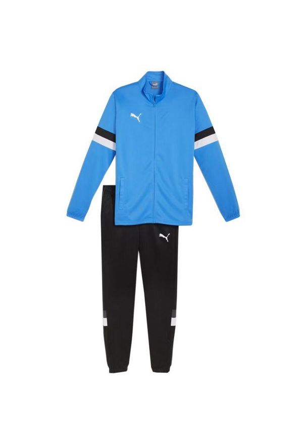 Puma - Dres Męski Team Rise. Kolor: wielokolorowy, niebieski, czarny. Materiał: dresówka