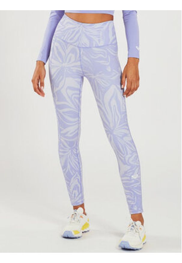 Roxy Legginsy Heart Into Ankl Ndpt ERJNP03492 Fioletowy Slim Fit. Kolor: fioletowy. Materiał: syntetyk