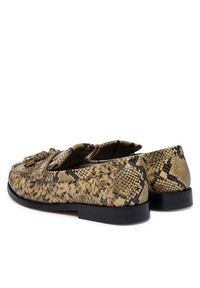 TOMMY HILFIGER - Tommy Hilfiger Mokasyny Th Loafer Tassel Snake FW0FW09500 Beżowy. Kolor: beżowy. Materiał: skóra #2