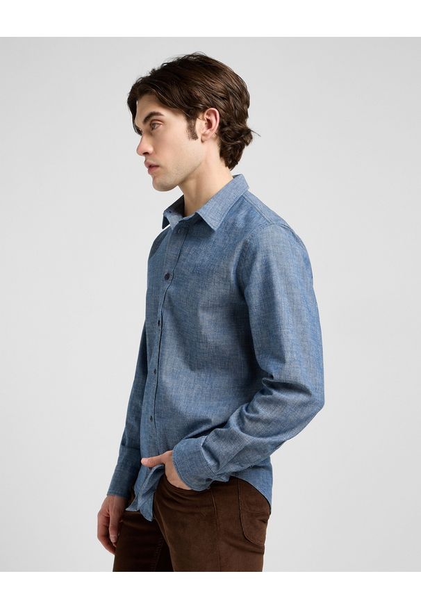 Lee - MESKA KOSZULA LEE PATCH SHIRT RINSE 112370569