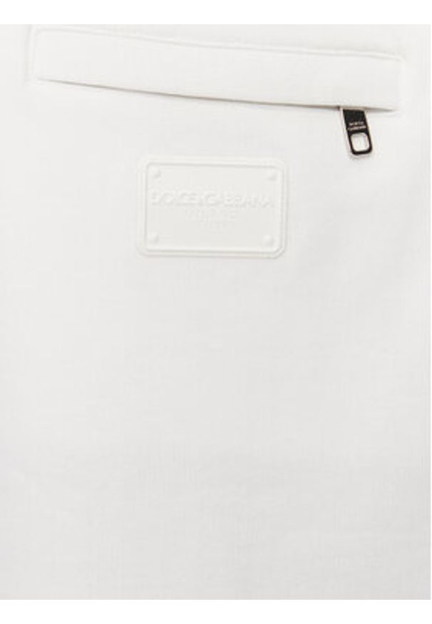 DOLCE & GABBANA - Dolce&Gabbana Szorty sportowe GVUZAT G7NTZ Biały Regular Fit. Kolor: biały. Materiał: bawełna. Styl: sportowy
