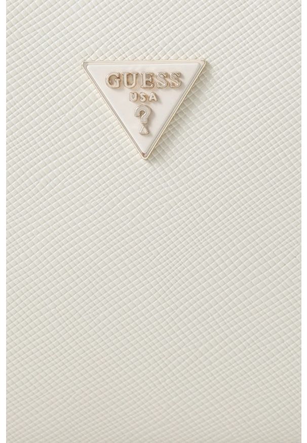 Guess - GUESS Biała kopertówka damska Noelle II. Kolor: biały. Materiał: skórzane