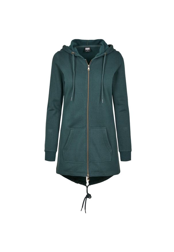 Urban Classics - Parka dla kobiet Urban Classic sweat. Typ kołnierza: kaptur. Kolor: zielony. Sezon: zima