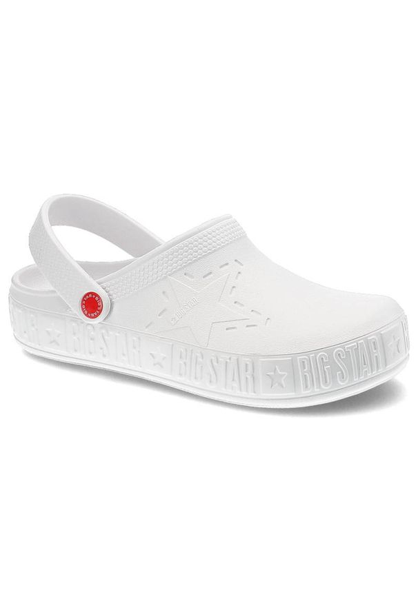 Big-Star - Białe Klapki Big Star Wodoodporne Buty Damskie. Okazja: na co dzień, na plażę. Kolor: biały. Sezon: lato. Styl: casual, sportowy