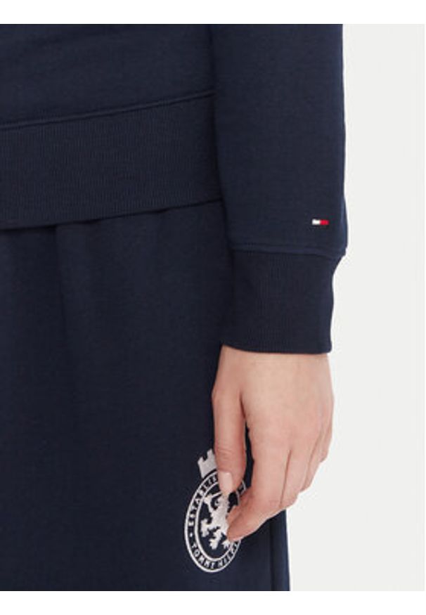 TOMMY HILFIGER - Tommy Hilfiger Bluza UW0UW06078 Granatowy Regular Fit. Kolor: niebieski. Materiał: bawełna
