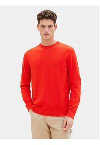 Tom Tailor Sweter 1039810 Czerwony Regular Fit. Kolor: czerwony. Materiał: bawełna #4