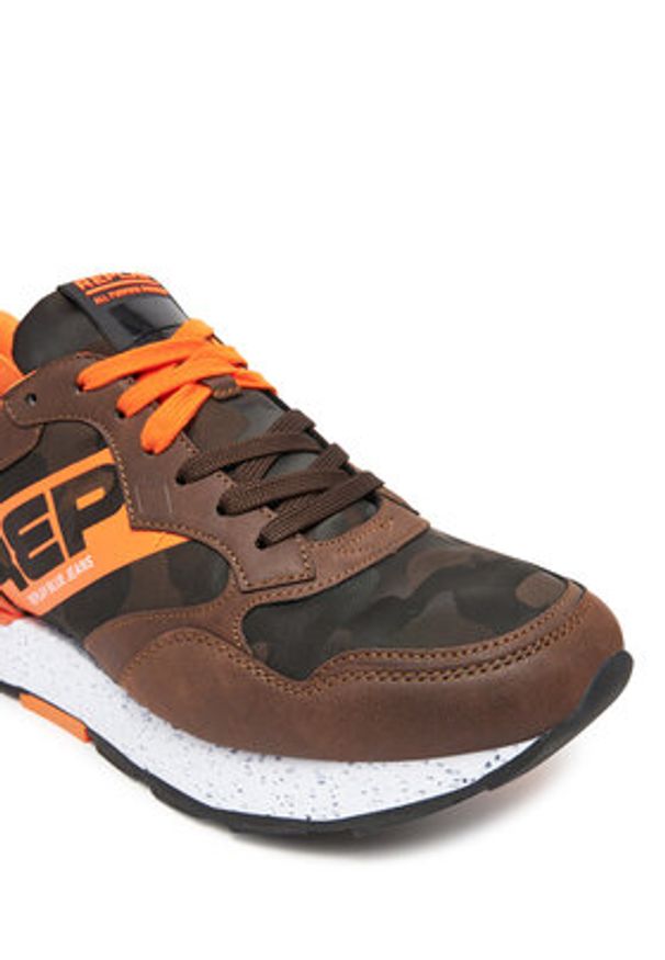 Replay - REPLAY Sneakersy GMS68 .000.C0096T Brązowy. Kolor: brązowy. Materiał: materiał