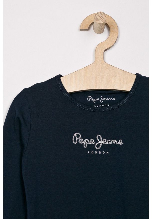 Pepe Jeans - Bluzka dziecięca 104-180 cm. Okazja: na co dzień. Kolor: niebieski. Materiał: dzianina. Wzór: nadruk. Styl: casual