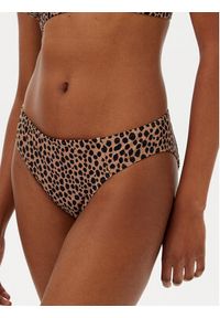 MICHAEL Michael Kors Dół od bikini MM54110 Beżowy. Kolor: beżowy. Materiał: syntetyk