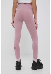 Adidas - adidas legginsy HC8618 damskie kolor różowy z nadrukiem. Stan: podwyższony. Kolor: różowy. Materiał: bawełna. Wzór: nadruk #3
