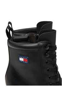 Tommy Jeans Botki Tjw Lace Up EN0EN02832 Czarny. Kolor: czarny. Materiał: skóra #5
