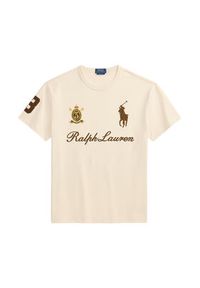 Polo Ralph Lauren T-Shirt 710B20010001 Kremowy Regular Fit. Typ kołnierza: polo. Kolor: kremowy. Materiał: bawełna #3