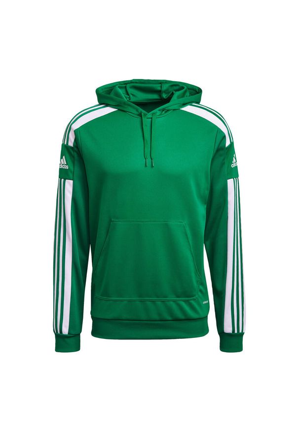 Adidas - Bluza piłkarska męska adidas Squadra 21 Hoodie. Kolor: biały, wielokolorowy, zielony. Sport: piłka nożna