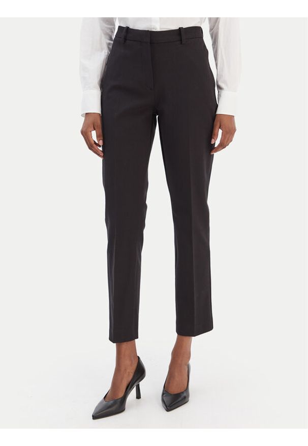 TOMMY HILFIGER - Tommy Hilfiger Chinosy Gabardine WW0WW48350 Czarny Slim Fit. Kolor: czarny. Materiał: bawełna