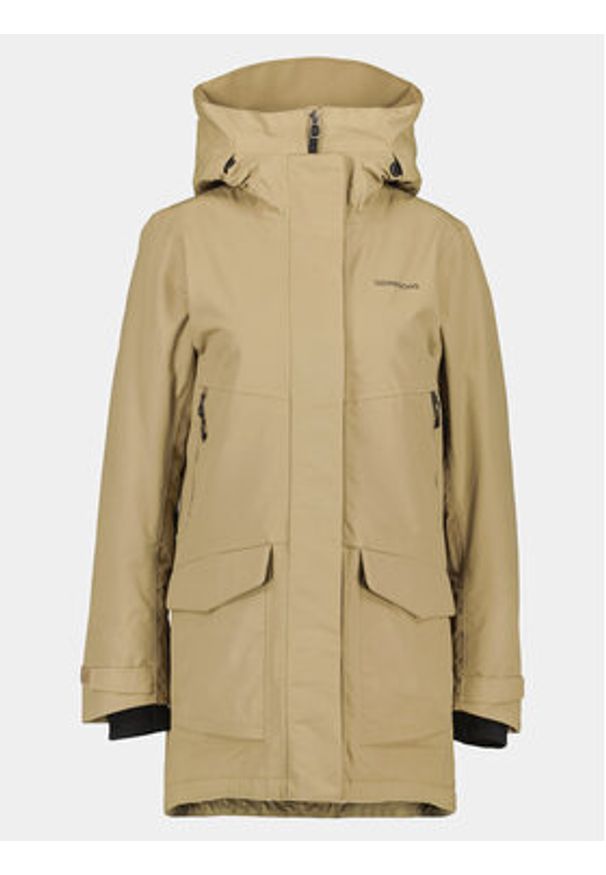 Didriksons Parka Frida Wns Parka 7 504815 Beżowy Regular Fit. Kolor: beżowy. Materiał: syntetyk
