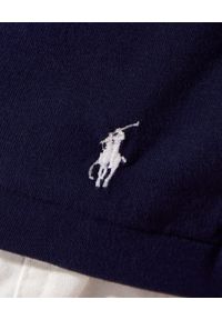 Ralph Lauren - RALPH LAUREN - Granatowa koszulka z nadrukiem Slim Fit. Typ kołnierza: polo. Kolor: niebieski. Materiał: jersey. Długość rękawa: krótki rękaw. Wzór: nadruk. Styl: klasyczny #5