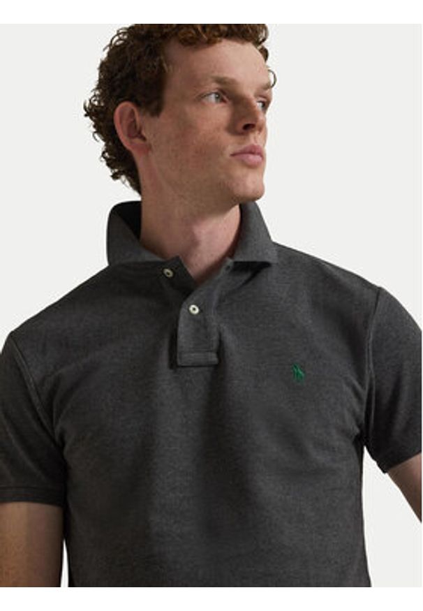 Polo Ralph Lauren Polo 710795080008 Szary Slim Fit. Typ kołnierza: polo. Kolor: szary. Materiał: bawełna