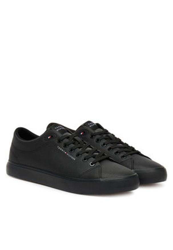 TOMMY HILFIGER - Tommy Hilfiger Sneakersy Th Hi Vulc Core Low Ii Ess FM0FM05511 Czarny. Kolor: czarny. Materiał: skóra