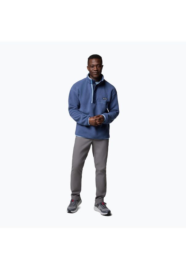 columbia - Bluza polarowa męska Columbia Helvetia II Half Snap Fleece. Kolor: niebieski. Materiał: polar
