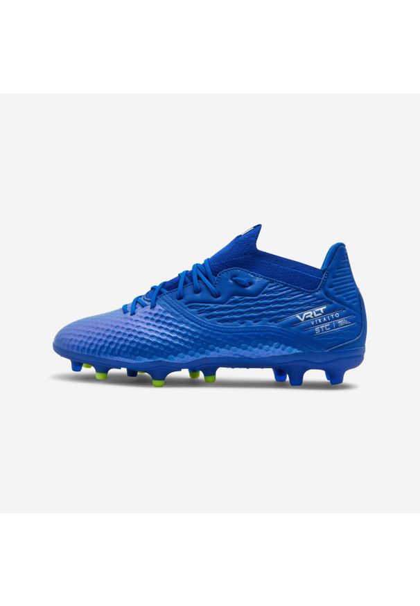 KIPSTA - Buty piłkarskie Kipsta Viralto III 3D Airmesh FG. Nosek buta: okrągły. Kolor: niebieski. Materiał: dzianina, zamsz, mesh, syntetyk. Szerokość cholewki: normalna. Sport: piłka nożna