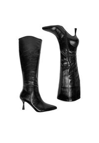 Jenny - JENNY Kozaki CEO-3A9851-6 Czarny. Kolor: czarny. Materiał: materiał, syntetyk #6