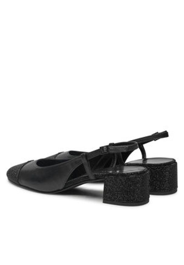 Tory Burch Czółenka Cap-Toe Pave Singback Pump 160256 Czarny. Kolor: czarny. Materiał: skóra