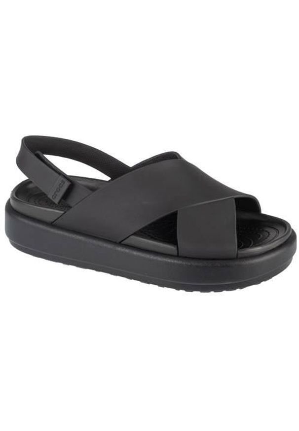 Buty do chodzenia damskie Crocs Brooklyn Luxe Strap. Zapięcie: rzepy. Kolor: czarny. Materiał: materiał, syntetyk, guma. Sezon: lato. Sport: turystyka piesza