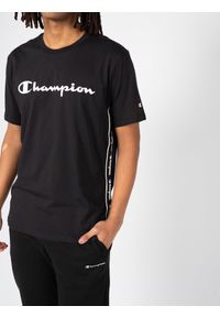 Champion T-Shirt | 217835 | Mężczyzna | Czarny. Okazja: na co dzień. Kolor: czarny. Materiał: bawełna. Wzór: nadruk. Styl: casual, sportowy #3
