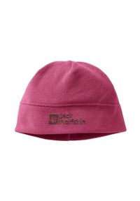 Jack Wolfskin czapka dziecięca REAL STUFF BEANIE kolor różowy z cienkiej dzianiny. Kolor: różowy. Materiał: dzianina #1