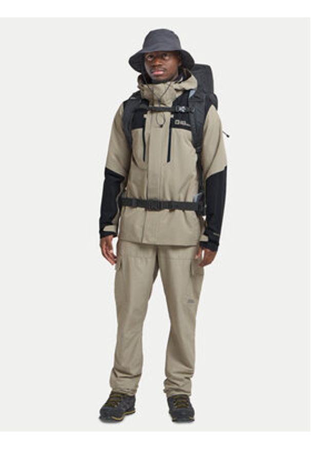 Jack Wolfskin Kurtka outdoor Jasper 2l 1108373 Szary Regular Fit. Kolor: szary. Materiał: syntetyk. Sport: outdoor
