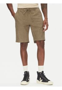 Lindbergh Szorty materiałowe 30-508003 Beżowy Relaxed Fit. Kolor: beżowy. Materiał: bawełna
