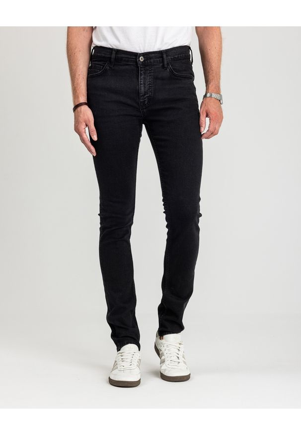 Męskie Spodnie jeansowe Mustang Style Frisco Skinny Denim Black 1018071 4000 940