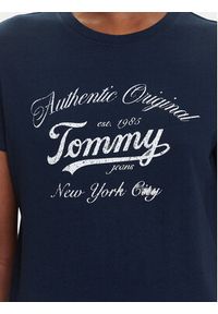 Tommy Jeans T-Shirt Essential DW0DW21404 Granatowy Regular Fit. Kolor: niebieski. Materiał: bawełna #4