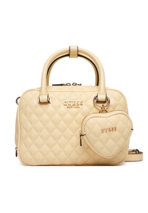Guess Torebka Atabey HWQG98 94050 Żółty. Kolor: żółty. Materiał: skórzane