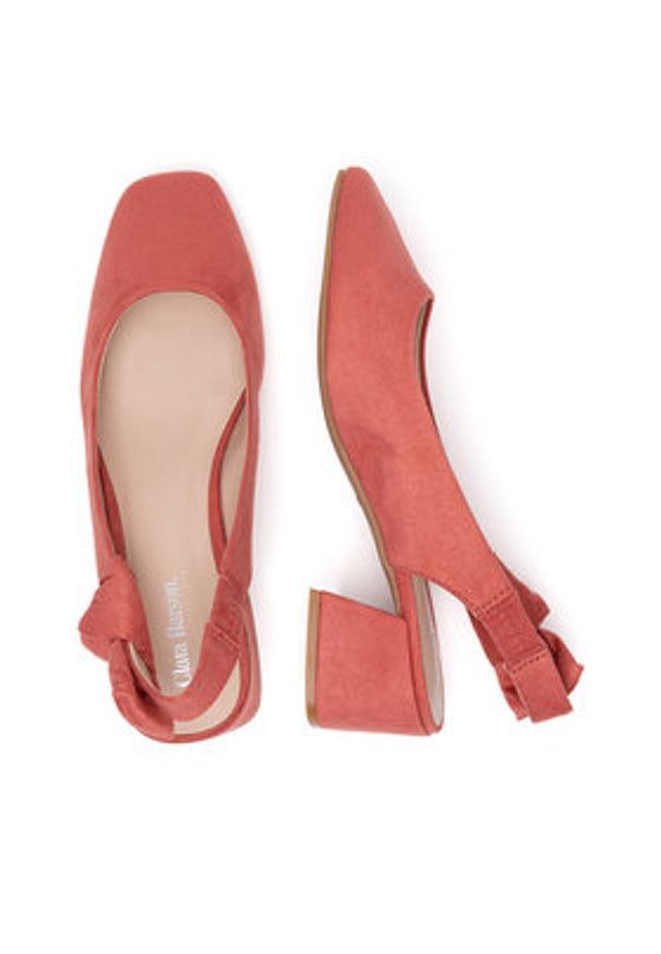 Clara Barson Czółenka LH2002-2 Czerwony. Kolor: czerwony. Materiał: materiał