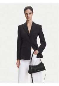 Calvin Klein Jeans Torebka Ruched Layla Shoulder Bag LV04K3088G Czarny. Kolor: czarny. Materiał: skórzane