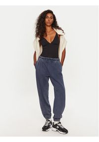 Deha Spodnie dresowe C12165 Granatowy Loose Fit. Kolor: niebieski. Materiał: bawełna #5
