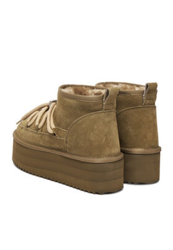 DeeZee Śniegowce W23Q11482 Khaki. Kolor: brązowy. Materiał: materiał