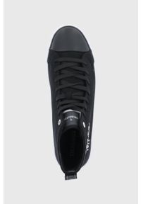 Trussardi Jeans - Trussardi trampki męskie kolor czarny. Nosek buta: okrągły. Zapięcie: sznurówki. Kolor: czarny. Szerokość cholewki: normalna #4