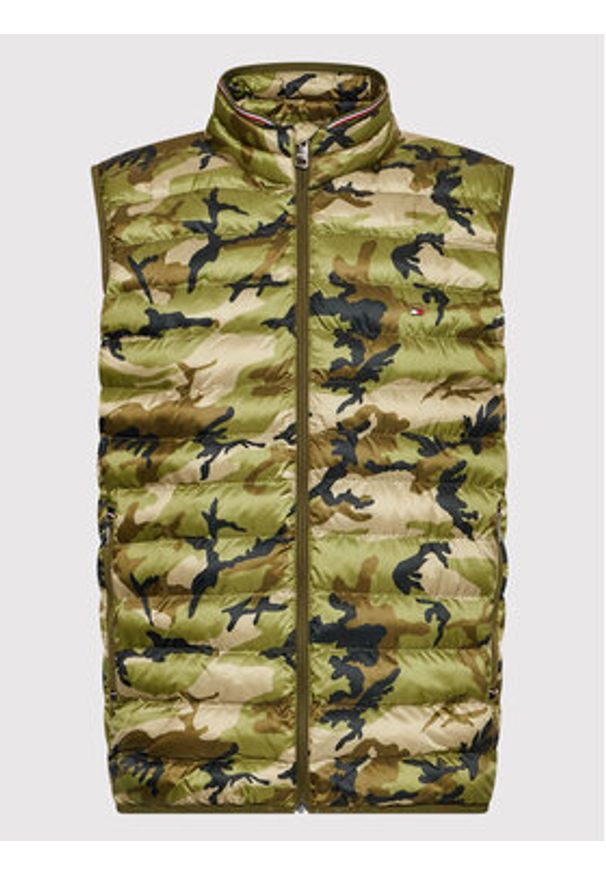 TOMMY HILFIGER - Tommy Hilfiger Kamizelka MW0MW18762 Zielony Regular Fit. Kolor: zielony. Materiał: syntetyk