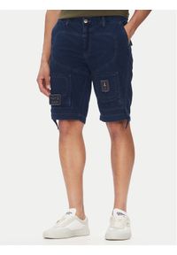 Aeronautica Militare Szorty jeansowe 251BE252CT3507 Granatowy Regular Fit. Kolor: niebieski. Materiał: bawełna