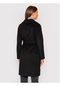 Selected Femme Płaszcz wełniany Milan 16079496 Czarny Regular Fit. Kolor: czarny. Materiał: wełna, syntetyk