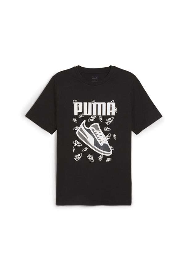 Puma - Męska koszulka GRAPHICS Sneaker PUMA Black. Kolor: czarny. Materiał: guma, bawełna. Wzór: nadruk